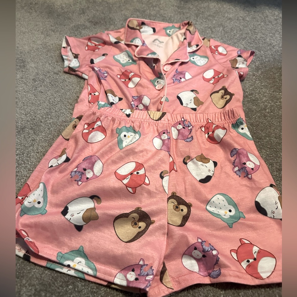 Girls Squishmallow pj set